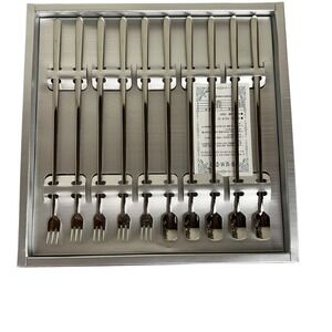 Jeison Extra Long Cocktail Fork Spade Spoon Set Stainless Korea Shovel Set Of 10